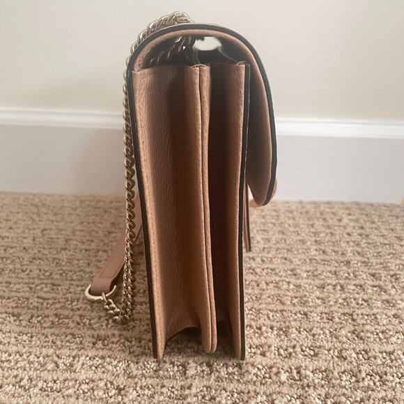 NEW 100% Authentic Gucci Calfskin Interlocking G Crossbody Shoulder Bag in Beige - Picture 4 of 8